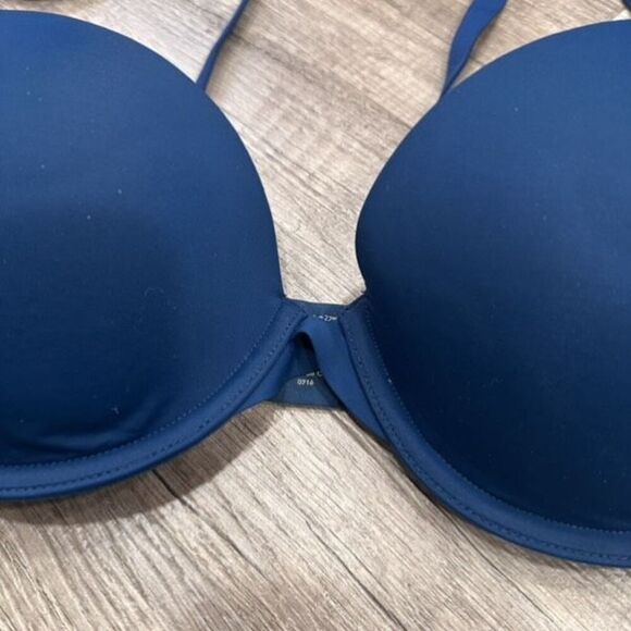 Soma Memorable Full Coverage T-Shirt Bra Dark Teal Blue Bra Size 38B - Picture 3 of 9